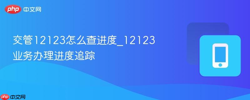 交管12123怎么查进度_12123业务办理进度追踪