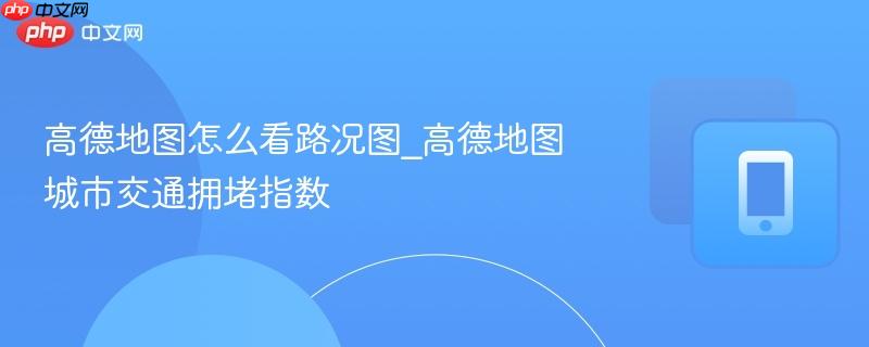 高德地图怎么看路况图_高德地图城市交通拥堵指数