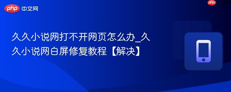久久小说网打不开网页怎么办_久久小说网白屏修复教程【解决】