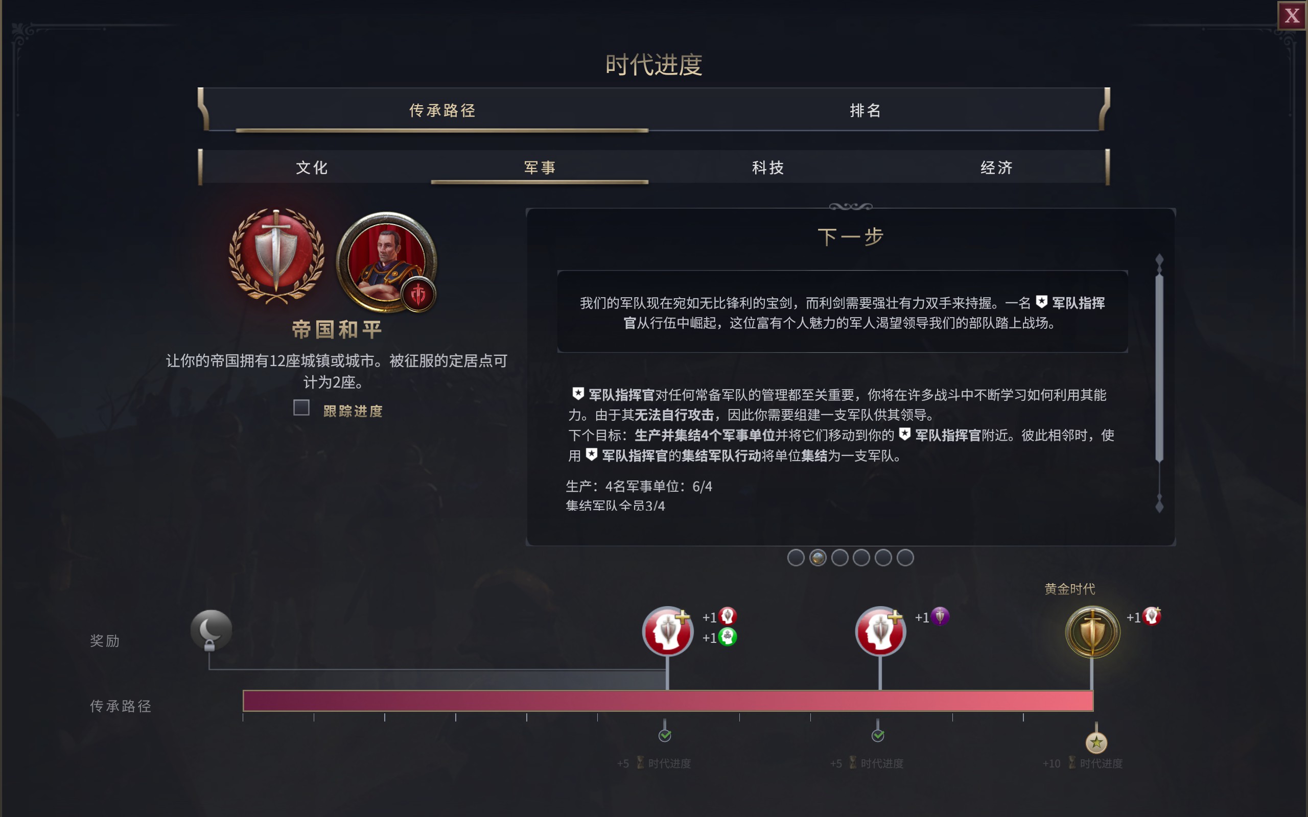 文明6军事和科技黄金传承怎么推进