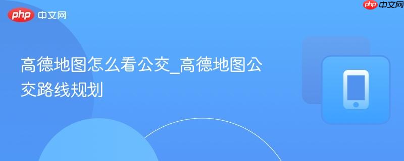 高德地图怎么看公交_高德地图公交路线规划