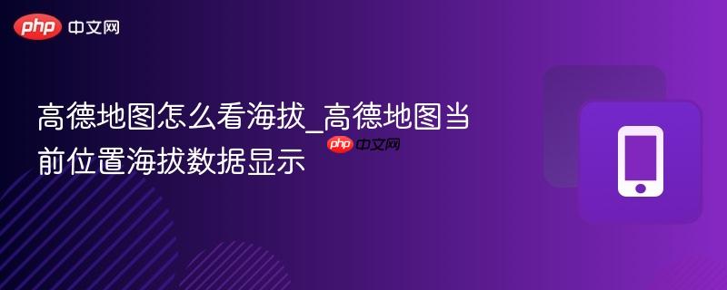 高德地图怎么看海拔_高德地图当前位置海拔数据显示