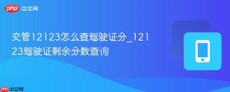 交管12123怎么查驾驶证分_12123驾驶证剩余分数查询