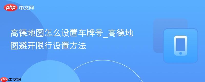 高德地图怎么设置车牌号_高德地图避开限行设置方法