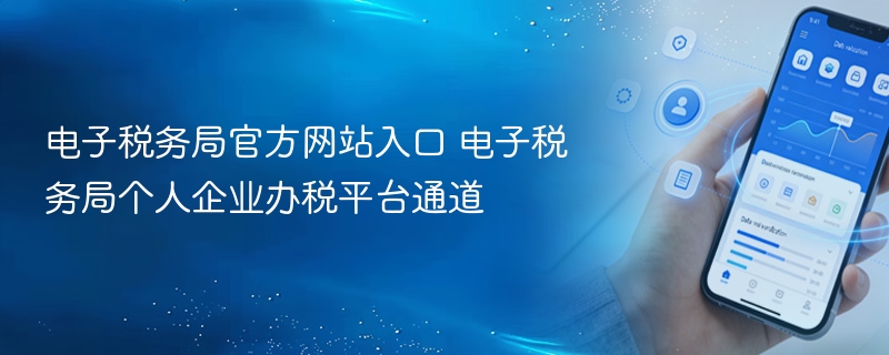 电子税务局官方网站入口 电子税务局个人企业办税平台通道 - 98游戏