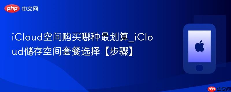 icloud空间购买哪种最划算_icloud储存空间套餐选择【步骤】