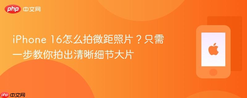 iphone 16怎么拍微距照片？只需一步教你拍出清晰细节大片