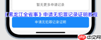 黑龙江全省事如何开无犯罪记录证明