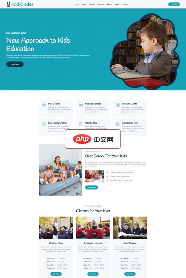 DM建站系统幼儿教育机构网站模板1.62