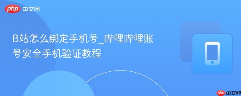 b站怎么绑定手机号_哔哩哔哩账号安全手机验证教程