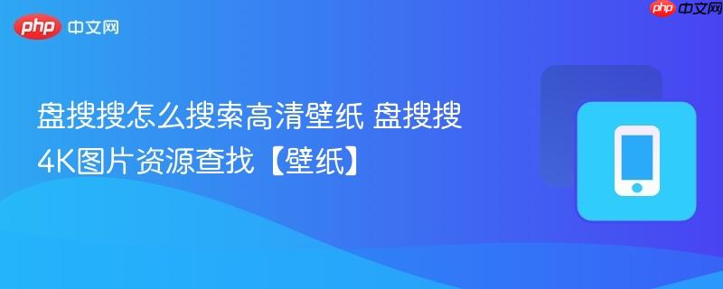 盘搜搜怎么搜索高清壁纸 盘搜搜4k图片资源查找【壁纸】