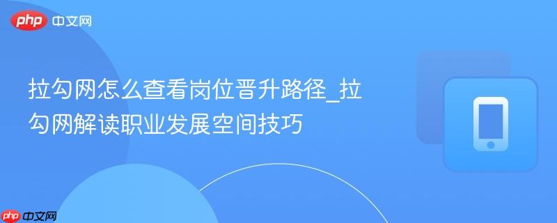 拉勾网怎么查看岗位晋升路径_拉勾网解读职业发展空间技巧