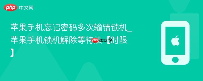苹果手机忘记密码多次输错锁机_苹果手机锁机解除等待法【时限】