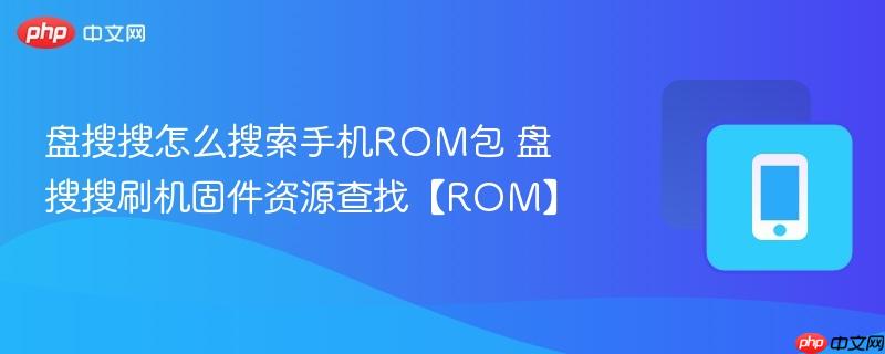 盘搜搜怎么搜索手机rom包 盘搜搜刷机固件资源查找【rom】