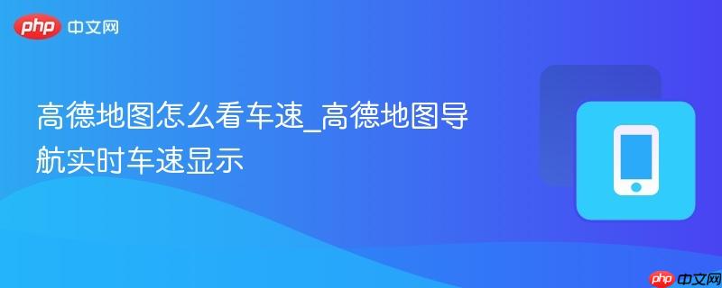高德地图怎么看车速_高德地图导航实时车速显示
