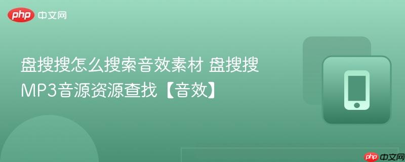 盘搜搜怎么搜索音效素材 盘搜搜mp3音源资源查找【音效】