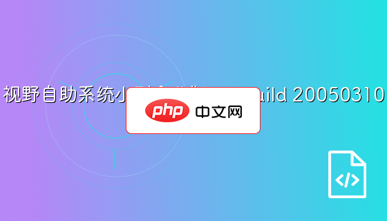 视野自助系统小型企业版2.0 Build 20050310