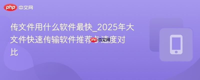 传文件用什么软件最快_2025年大文件快速传输软件推荐与速度对比