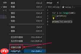 Vscode如何切换行注释