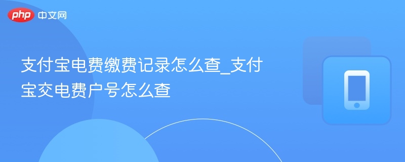 支付宝电费缴费记录怎么查_支付宝交电费户号怎么查 - 98游戏