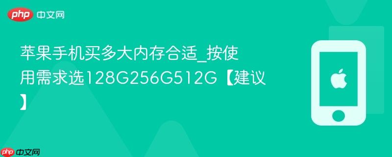 苹果手机买多大内存合适_按使用需求选128g256g512g【建议】
