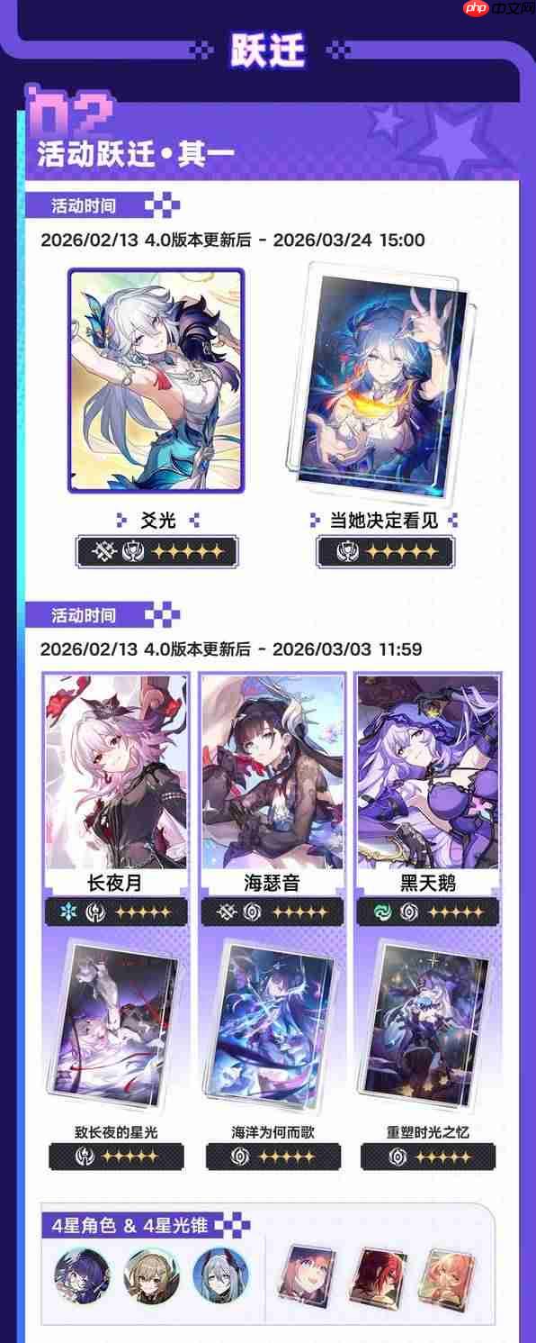 崩坏星穹铁道4.0版本有哪些活动-星穹铁道4.0内容一览