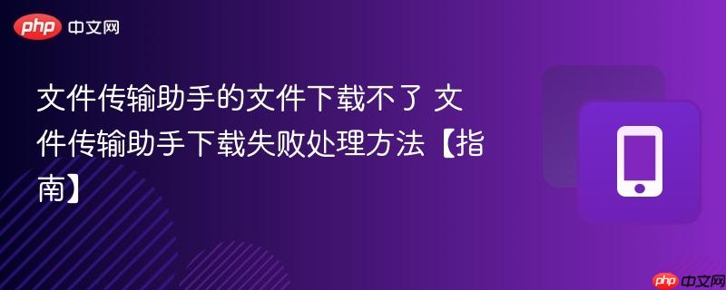 文件传输助手的文件下载不了 文件传输助手下载失败处理方法【指南】