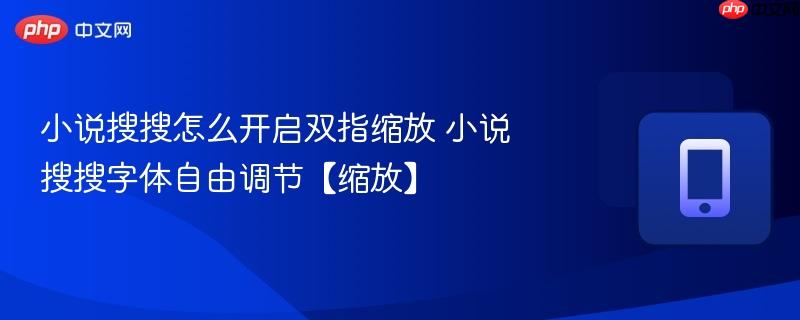 小说搜搜怎么开启双指缩放 小说搜搜字体自由调节【缩放】