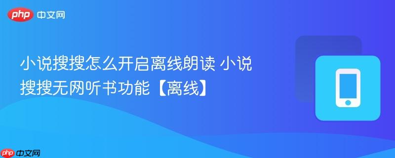 小说搜搜怎么开启离线朗读 小说搜搜无网听书功能【离线】