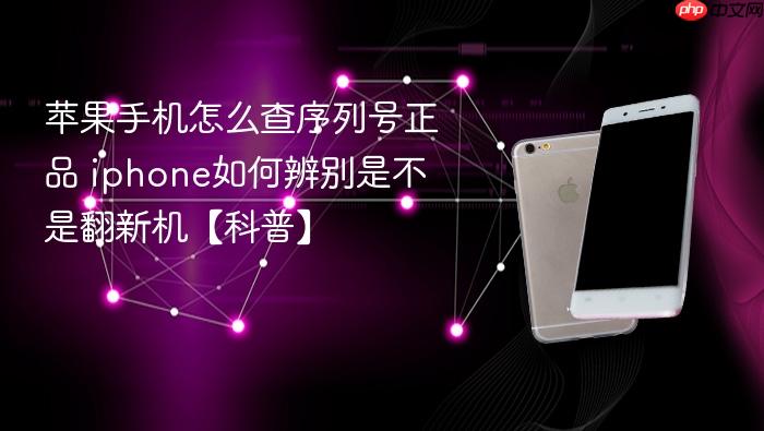 苹果手机怎么查序列号正品 iphone如何辨别是不是翻新机【科普】