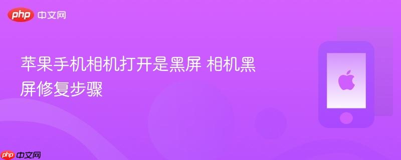 苹果手机相机打开是黑屏 相机黑屏修复步骤