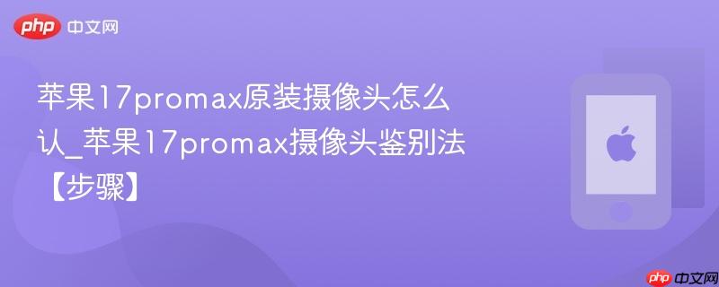 苹果17promax原装摄像头怎么认_苹果17promax摄像头鉴别法【步骤】
