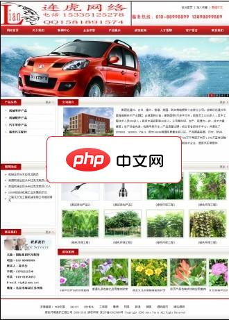 漂亮的红色企业网站源码 x2