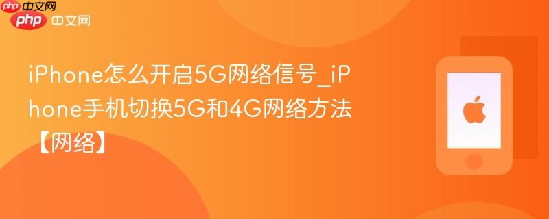 iphone怎么开启5g网络信号_iphone手机切换5g和4g网络方法【网络】