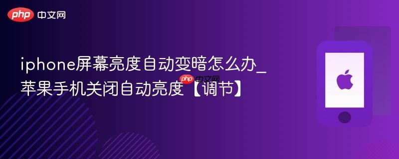 iphone屏幕亮度自动变暗怎么办_苹果手机关闭自动亮度【调节】