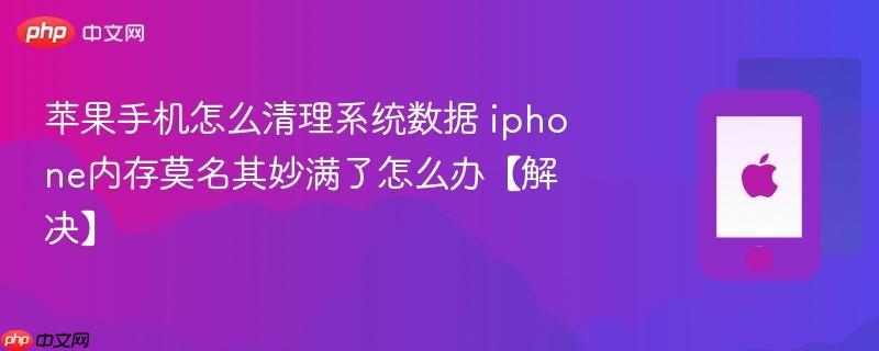 苹果手机怎么清理系统数据 iphone内存莫名其妙满了怎么办【解决】