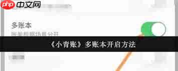 小青账多账本如何开启