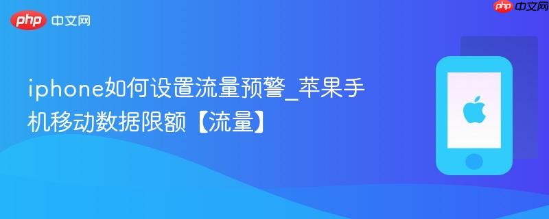 iphone如何设置流量预警_苹果手机移动数据限额【流量】