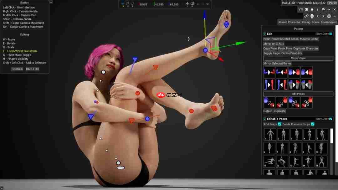 超真实人体建模软件上架Steam 可进行姿势编辑等