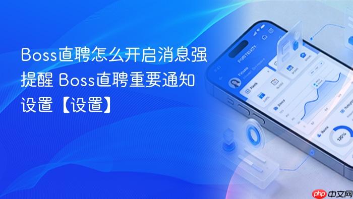 boss直聘怎么开启消息强提醒 boss直聘重要通知设置【设置】