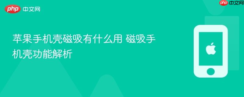 苹果手机壳磁吸有什么用 磁吸手机壳功能解析
