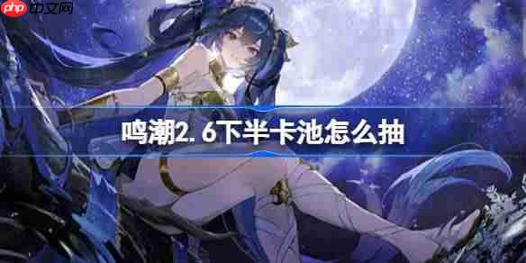 鸣潮2.6下半卡池怎么抽-鸣潮2.6下半卡池抽取推荐