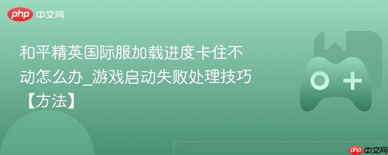 和平精英国际服加载进度卡住不动怎么办_游戏启动失败处理技巧【方法】