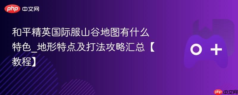 和平精英国际服山谷地图有什么特色_地形特点及打法攻略汇总【教程】