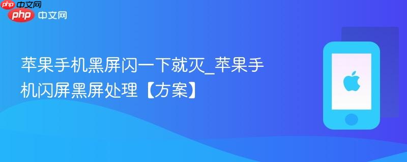 苹果手机黑屏闪一下就灭_苹果手机闪屏黑屏处理【方案】