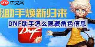 dnf助手如何隐藏个人游戏信息