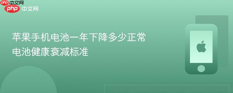 苹果手机电池一年下降多少正常 电池健康衰减标准