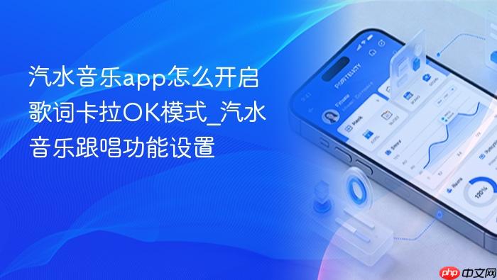 汽水音乐app怎么开启歌词卡拉ok模式_汽水音乐跟唱功能设置