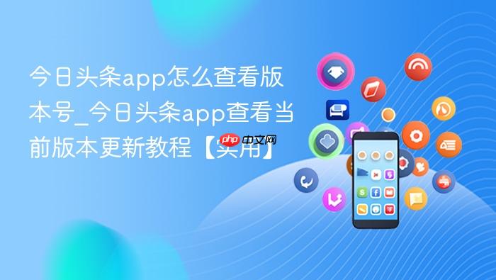 今日头条app怎么查看版本号_今日头条app查看当前版本更新教程【实用】