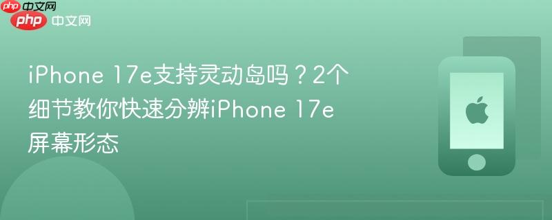 iphone 17e支持灵动岛吗？2个细节教你快速分辨iphone 17e屏幕形态